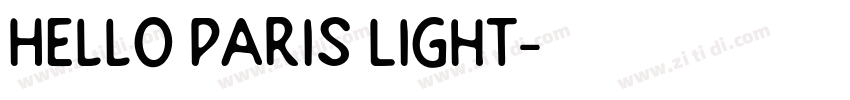 Hello Paris Light字体转换